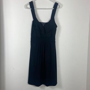 White House Black Market Black Cotton Empire waist Knit Dress Small